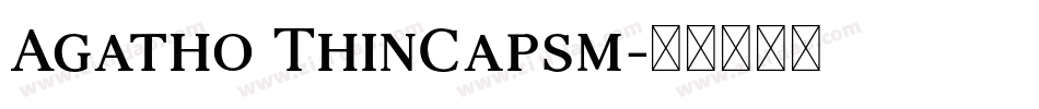 Agatho ThinCapsm字体转换